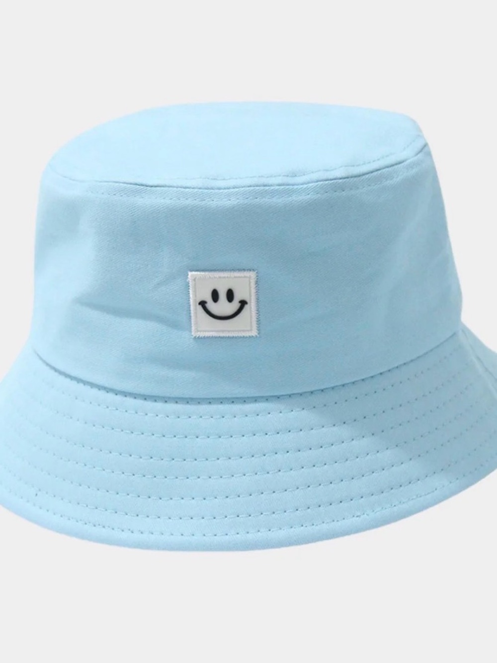 Light Blue Smiley Bucket Hat - Unbranded